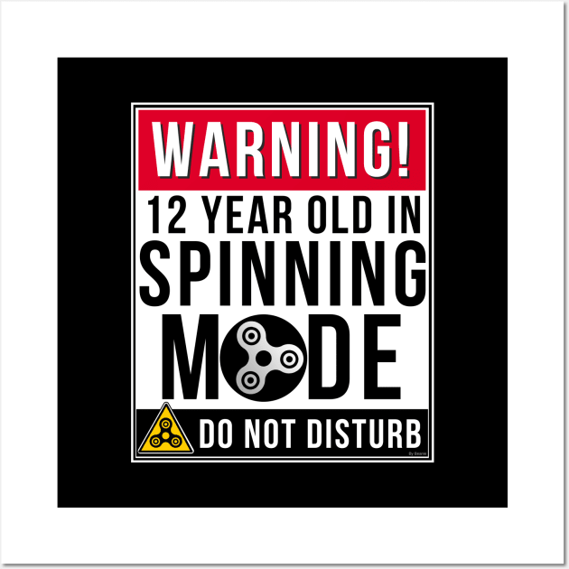 Fidget Spinner 12 Year Old In Spinning Mode Birthday Gift Idea For 12 Wall Art by giftideas